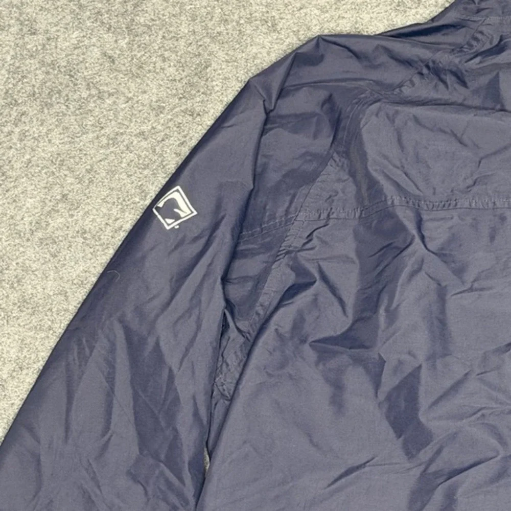 Dri Duck‎ Mens Budweiser Windbreaker Jacket Navy Blue Full Zip Hooded Large 5068